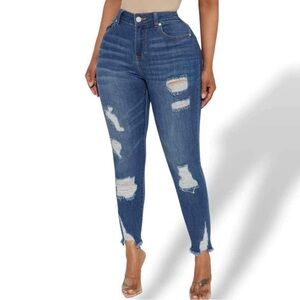 Fashion Nova Ripped Denim Jeans: Fashion Nova3x